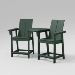 Moore 3pc POLYWOOD Patio Counter Chair Set With Connecting Table - Project 62™ -Project 62 Elegant Store GUEST 04f1efdb 19a7 4b88 bff4 2fe095cd7ad2