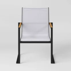 2pc Henning Outdoor Patio Dining Chairs Arm Chairs Gray - Project 62™ -Project 62 Elegant Store GUEST 08e84c29 9d6c 4993 b504 3cb82c6e45ee