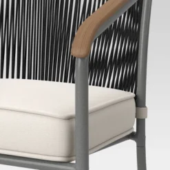 2pc Apex Mixed Material Outdoor Patio Dining Chairs Arm Chairs Black - Project 62™ -Project 62 Elegant Store GUEST 0c28b245 8718 46af 8c5c 8f42b9e6edfd