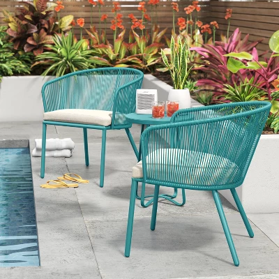 Fisher 3pc Deep Seating Patio Chat Set - Blue-Green - Project 62™ Fisher 3pc Deep Seating Patio Chat Set - Blue-Green - Project 62™ -Project 62 Elegant Store GUEST 1707755c c8c3 4ef7 8ec0 f6d10042be3a