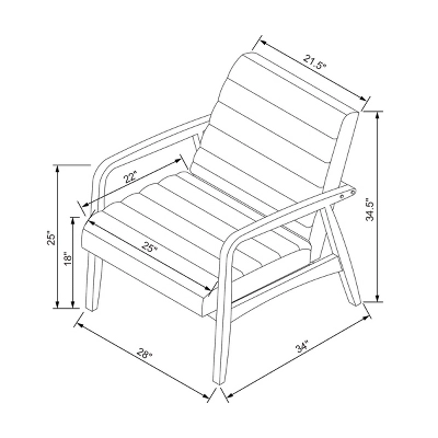 Northway Channel Tufted Wood Armchair Brown Faux Leather - Project 62™ Northway Channel Tufted Wood Armchair Brown Faux Leather - Project 62™ -Project 62 Elegant Store GUEST 1f876303 a96c 4929 bdf8 23075bc31076