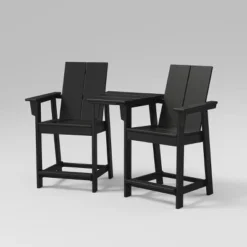 Moore 3pc POLYWOOD Patio Counter Chair Set With Connecting Table - Project 62™ -Project 62 Elegant Store GUEST 239c790b c837 4a6a 97d5 28612995ca8a