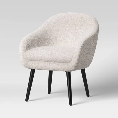 Harwell Modern Arm Barrel Chair with Wooden Legs Faux Shearling Cream - Project 62™ Harwell Modern Arm Barrel Chair With Wooden Legs Faux Shearling Cream - Project 62™ -Project 62 Elegant Store GUEST 3de33a38 f129 4139 9cb8 6341a9188ca4