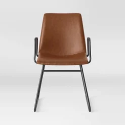 2pk Bowden Dining Chair With Arms Caramel Faux Leather - Project 62™ -Project 62 Elegant Store GUEST 43024056 fe62 41fb 99d0 35f4ccec34c6