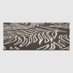 9' X 12' Leaves Outdoor Rug Black - Project 62™ -Project 62 Elegant Store GUEST 6159c83d 8bf4 4845 bc76 e6ac7e932b3b