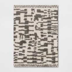 Jutland Geo Moroccan Hand Tufted Shag Area Rug Gray - Project 62™ -Project 62 Elegant Store GUEST 6414a9c5 ec2e 4ae7 87d3 672a4f8fd64c