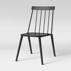 4pc Windsor Outdoor Patio Dining Chairs Stacking Chairs Black - Project 62™ -Project 62 Elegant Store GUEST 9f2e3d7a 941c 4a50 8f55 7e2d35605e8c