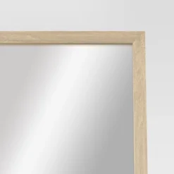 20" X 66" Oak And Metal Modern Floor Mirror Brown - Project 62™ -Project 62 Elegant Store GUEST a1427005 94a2 4dfa 8e8f 88c0c1e9c11a