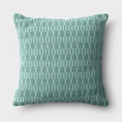 2pk City Geo Outdoor Pillow DuraSeason Fabric™ Smoke Green - Project 62™