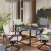 Henning 4 Person Rectangle Patio Dining Table - Black - Project 62™ -Project 62 Elegant Store GUEST aaf44307 4ca1 44a0 8be9 efa32a018567