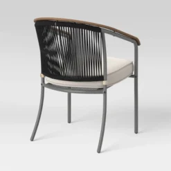 2pc Apex Mixed Material Outdoor Patio Dining Chairs Arm Chairs Black - Project 62™ -Project 62 Elegant Store GUEST afd87573 f32e 4143 ae0d 3bc9464f8622