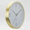 6" Round Wall Clock White/Brass - Project 62™ 1 6" Round Wall Clock White/Brass - Project 62™ -Project 62 Elegant Store GUEST b34cc3e5 ae80 45ae 8bec f6a921b779eb