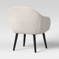 Harwell Modern Arm Barrel Chair With Wooden Legs Faux Shearling Cream - Project 62™ 4 Harwell Modern Arm Barrel Chair With Wooden Legs Faux Shearling Cream - Project 62™ -Project 62 Elegant Store GUEST bd29cafc d1c7 4f83 90ae 99176b1f2509