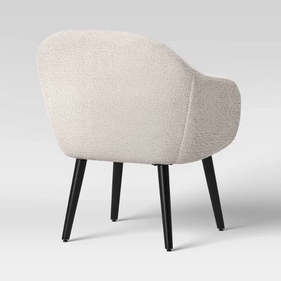 Harwell Modern Arm Barrel Chair with Wooden Legs Faux Shearling Cream - Project 62™ Harwell Modern Arm Barrel Chair With Wooden Legs Faux Shearling Cream - Project 62™ -Project 62 Elegant Store GUEST bd29cafc d1c7 4f83 90ae 99176b1f2509
