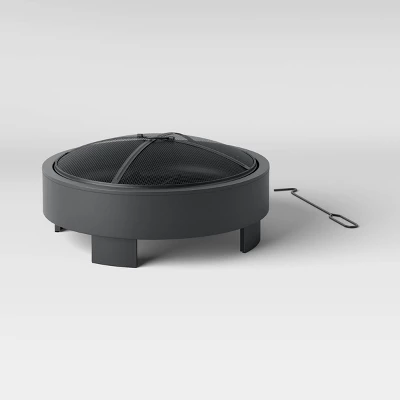 24" Round Wood Burning Fire Pit with Legs - Black - Project 62™ 24" Round Wood Burning Fire Pit With Legs - Black - Project 62™ -Project 62 Elegant Store GUEST c4d86cc4 4f2c 44e6 a4dc b4813b0b7d58