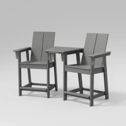 Moore 3pc POLYWOOD Patio Counter Chair Set With Connecting Table - Project 62™ -Project 62 Elegant Store GUEST cea83390 883c 491a 9fec 9b6d4447dc8c