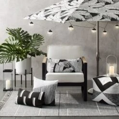 5' X 7' Linden Stripe Outdoor Rug Gray - Project 62™ -Project 62 Elegant Store GUEST d2a4f376 d237 4b84 a5a8 948ef6a5e19e