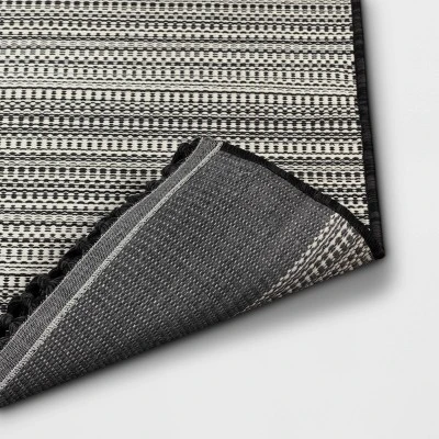 7' x 10' Outdoor Rug Striped Fringe Black - Project 62™ 7' X 10' Outdoor Rug Striped Fringe Black - Project 62™ -Project 62 Elegant Store GUEST d38140bf 3f44 41ff b11d 1fa3e73bcfb5