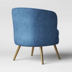 Beadle Accent Chair With Brass Leg Velvet Blue - Project 62™ -Project 62 Elegant Store GUEST e11583ec 29c6 45c1 beb3 aaaa0bb28088