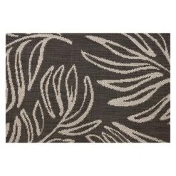 30" X 50" Leaves Outdoor Rug Black - Project 62™ -Project 62 Elegant Store GUEST e73e10d3 077e 4ad1 bbee 60d8c85c36e3