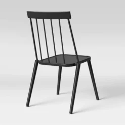 4pc Windsor Outdoor Patio Dining Chairs Stacking Chairs Black - Project 62™ -Project 62 Elegant Store GUEST e7ebfd27 3ee5 4e5a ac84 18deb74b6567