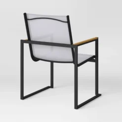 2pc Henning Outdoor Patio Dining Chairs Arm Chairs Gray - Project 62™ -Project 62 Elegant Store GUEST ecf5a812 9329 4fcb abbf cc1011500fb4