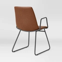 2pk Bowden Dining Chair With Arms Caramel Faux Leather - Project 62™ -Project 62 Elegant Store GUEST f262c859 ea45 42df 993a 776aeccbbfde