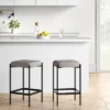 Edinburgh Upholstered Backless Counter Height Barstool With Metal Base Gray - Project 62™ -Project 62 Elegant Store GUEST f5e99d1a 118c 423d 97d7 7fcb699ad857