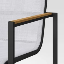 2pc Henning Outdoor Patio Dining Chairs Arm Chairs Gray - Project 62™ -Project 62 Elegant Store GUEST fc5a0bdf 8020 4e22 ba21 efe7ba0f6638